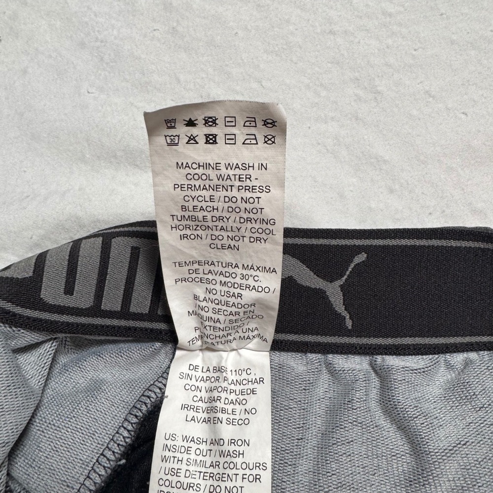 Puma Mens Athletic Shorts Set of 2 Grey Charcoal Black Size Medium Activewear - Picture 5 of 8